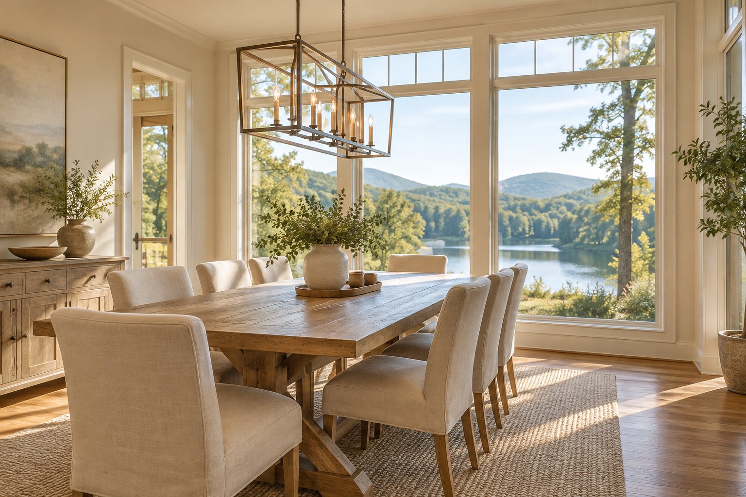 A bright Rutherford County home interior, illustrative